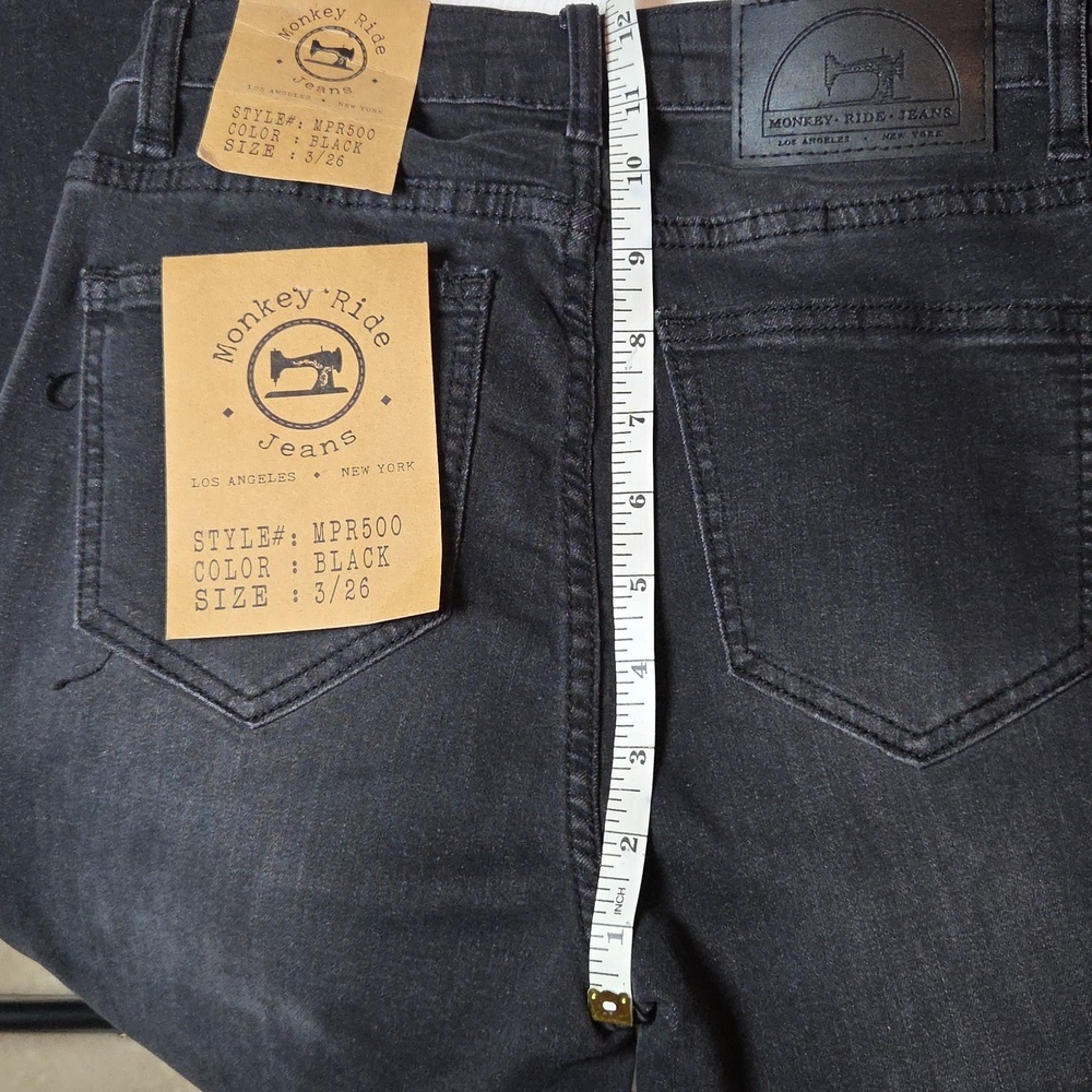 Monkey Ride Jeans Women's Black Jeggings with Classic Five-Pocket Styling - Picture 2 of 4